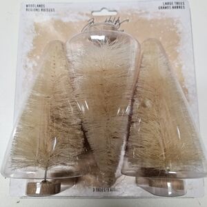 Tim Holtz Woodlands Large Trees - Cream